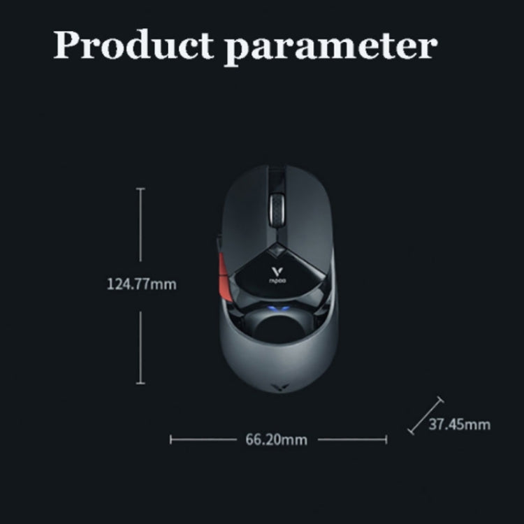 Rapoo VT960 1600 DPI 7 Keys Dual Mode Macro Programmable Symphony RGB Backlit Wireless Gaming Mouse(Black) - Wireless Mice by Rapoo | Online Shopping South Africa | PMC Jewellery | Buy Now Pay Later Mobicred