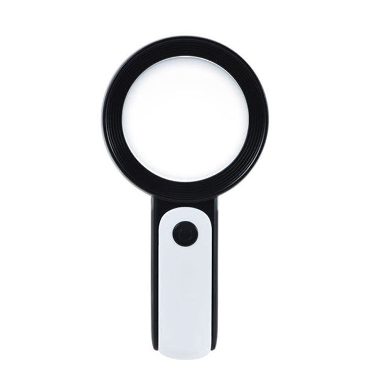 30 Times 18 LED Cool Warm Light HD Elderly Reading Repair Glass Magnifier(Black White) - Hand Held Style by PMC TechLife | Online Shopping South Africa | PMC TechLife | Buy Now Pay Later Mobicred