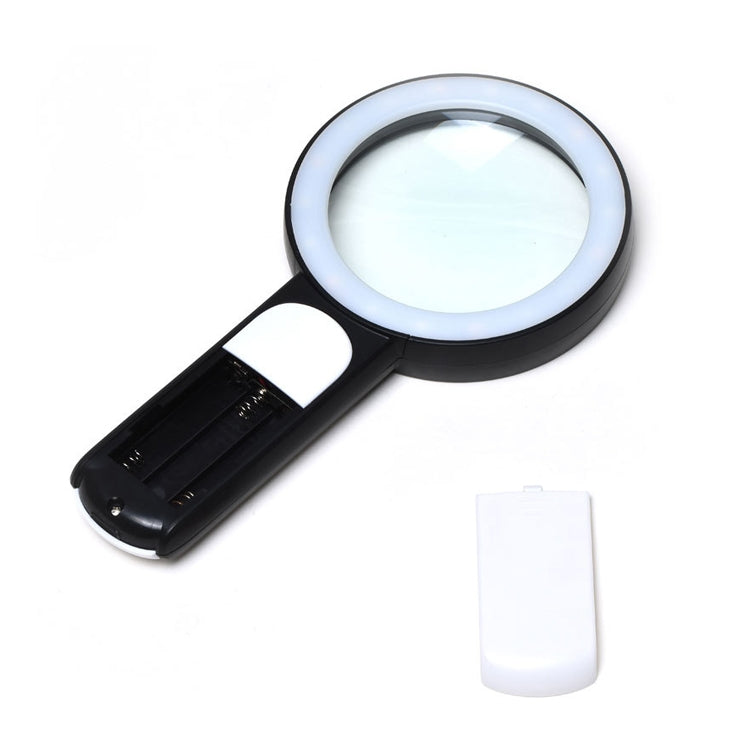 30 Times 18 LED Cool Warm Light HD Elderly Reading Repair Glass Magnifier(Gray White) - free shipping - PMC TechLife - Order now!