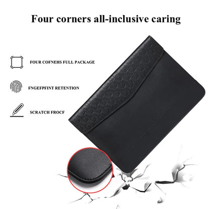 Horizontal  Embossed Notebook Liner Bag Ultra-Thin Magnetic Holster, Applicable Model: 13-14 inch( Black) - 13.3 inch by PMC Jewellery | Online Shopping South Africa | PMC Jewellery | Buy Now Pay Later Mobicred