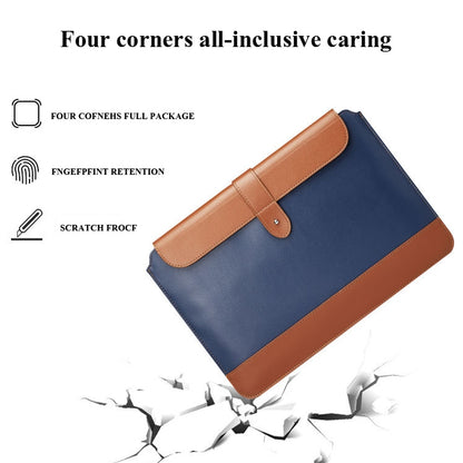 Horizontal Microfiber Color Matching Notebook Liner Bag, Style: Liner Bag (Black + Brown), Applicable Model: 13  -14 Inch - 13.3 inch by PMC Jewellery | Online Shopping South Africa | PMC Jewellery | Buy Now Pay Later Mobicred