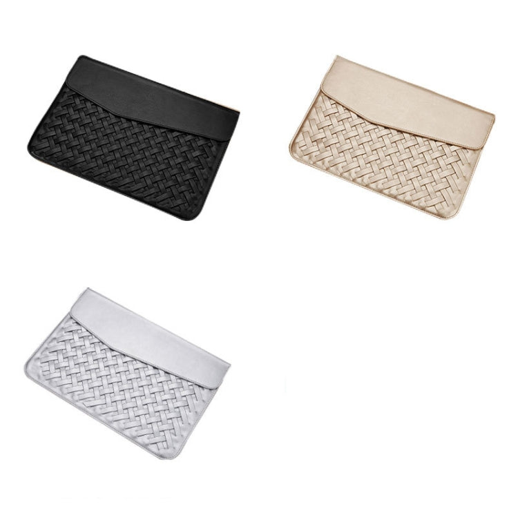 Hand-Woven Computer Bag Notebook Liner Bag, Applicable Model: 13 inch (A1466 / A1369 / A1502 / A1425 / A1466 / A1369 / A1502)(Silver) - 13.3 inch by PMC Jewellery | Online Shopping South Africa | PMC Jewellery | Buy Now Pay Later Mobicred