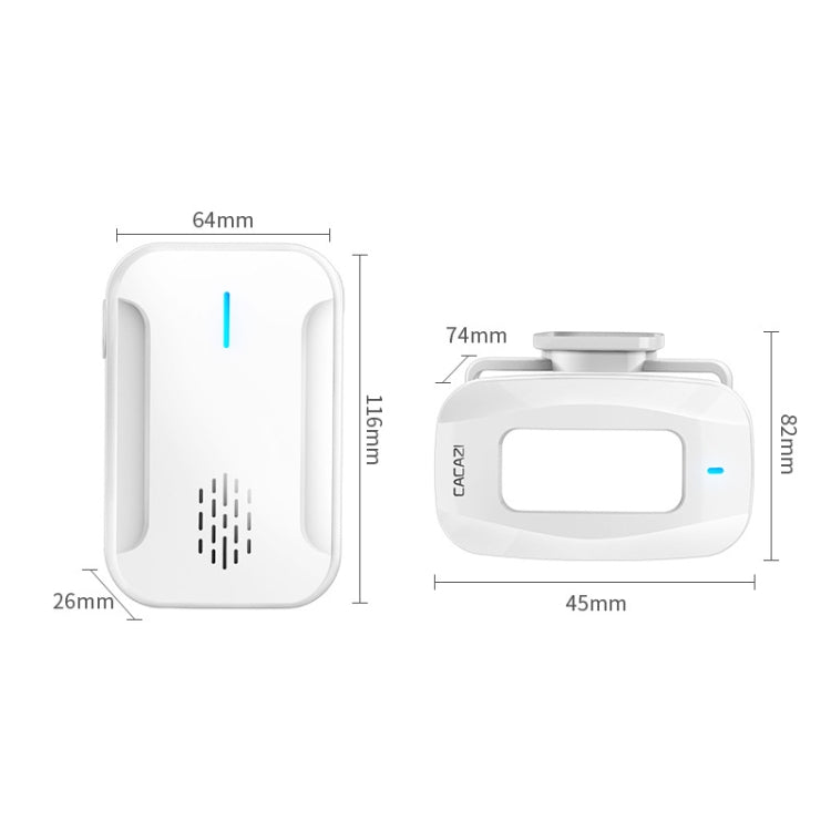 CACAZI C12 Home Sensor Wireless Remote Control Doorbell Long-Distance Door Welcome Device - Wireless Doorbell by CACAZI | Online Shopping South Africa | PMC Jewellery