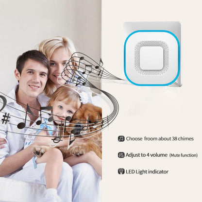 CACAZI V028F 1 For 3 Wireless Music Doorbell without Battery, Plug:UK Plug(White) - Wireless Doorbell by CACAZI | Online Shopping South Africa | PMC Jewellery