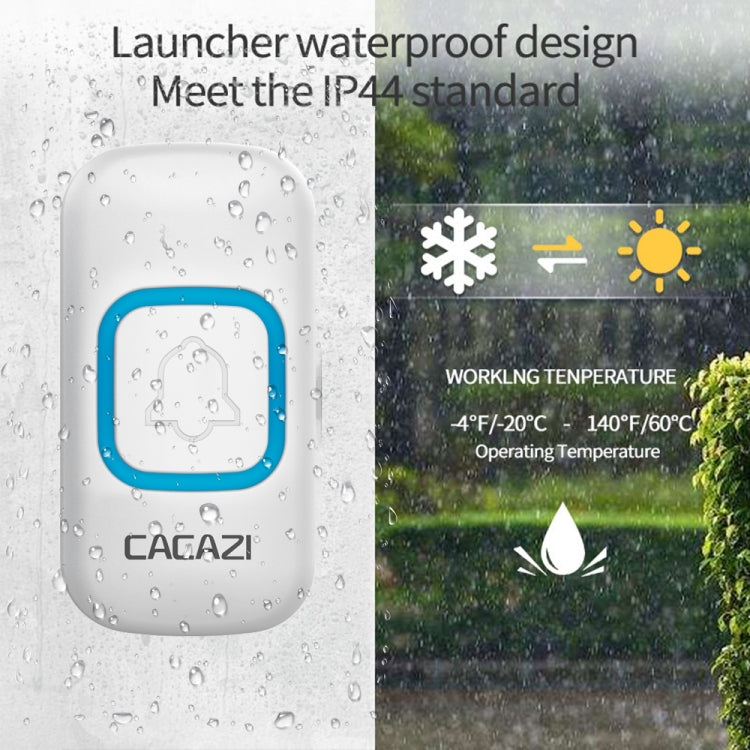 CACAZI V028F 1 For 3 Wireless Music Doorbell without Battery, Plug:UK Plug(White) - free shipping - PMC TechLife - Order now!