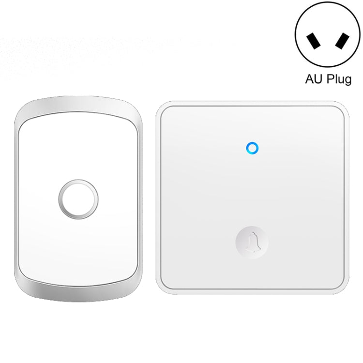 CACAZI FA50 1 For 1 Push-button Self-generating Wireless Doorbell, Plug:AU Plug(White) - Wireless Doorbell by CACAZI | Online Shopping South Africa | PMC Jewellery