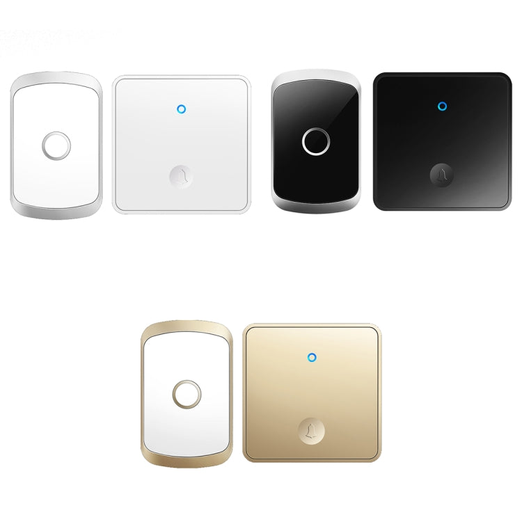 CACAZI FA50 1 For 1 Push-button Self-generating Wireless Doorbell, Plug:AU Plug(Black) - Wireless Doorbell by CACAZI | Online Shopping South Africa | PMC Jewellery