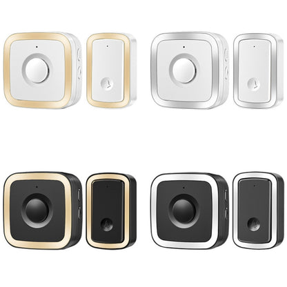 CACAZI A58 1 For 1 Smart Wireless Doorbell without Battery, Plug:US Plug(Black Gold) - Wireless Doorbell by CACAZI | Online Shopping South Africa | PMC Jewellery