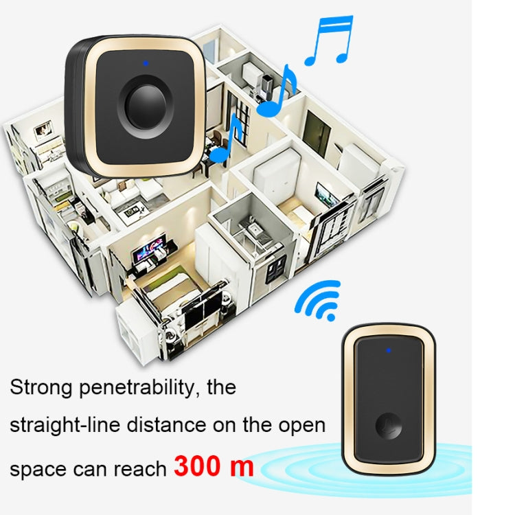 CACAZI A58 1 For 1 Smart Wireless Doorbell without Battery, Plug:US Plug(Gold) - free shipping - PMC TechLife - Order now!