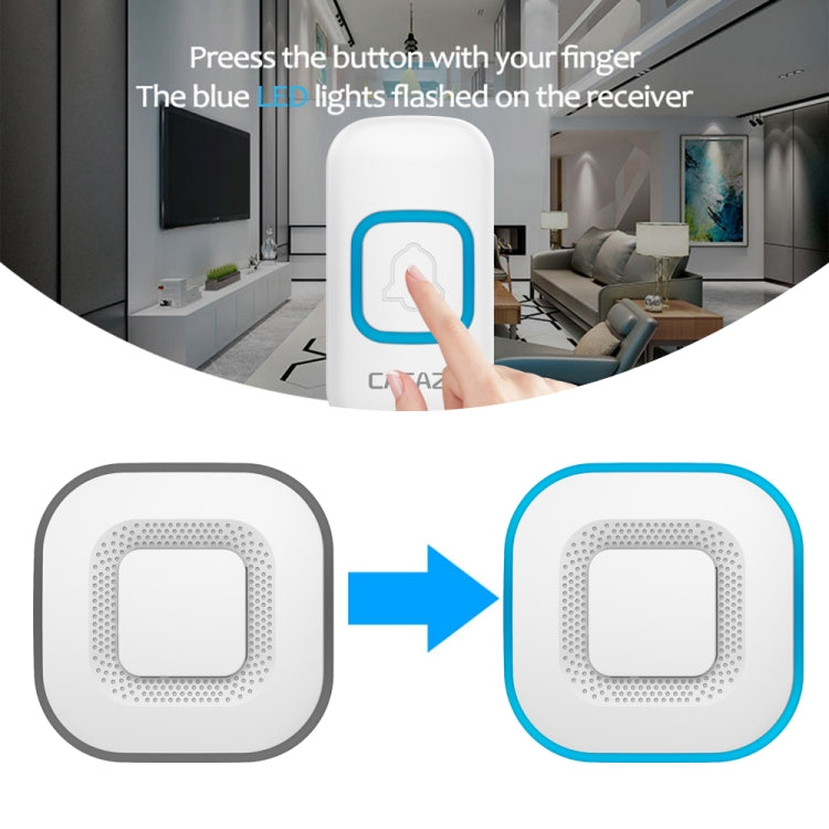 CACAZI V028F Wireless Music Doorbell without Battery, Plug:EU Plug(Black) - Wireless Doorbell by CACAZI | Online Shopping South Africa | PMC TechLife | Buy Now Pay Later Mobicred