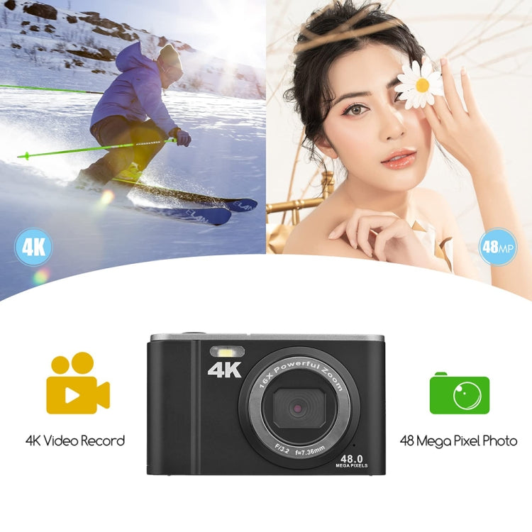 DC303A 2.8-Inch 4K 16X Zoom HD Digital Camera Mini Children Photography Camera US Plug(Black) - Children Cameras by PMC Jewellery | Online Shopping South Africa | PMC Jewellery | Buy Now Pay Later Mobicred