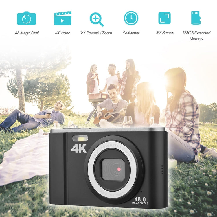 DC303A 2.8-Inch 4K 16X Zoom HD Digital Camera Mini Children Photography Camera AU Plug(Black) - Children Cameras by PMC Jewellery | Online Shopping South Africa | PMC Jewellery | Buy Now Pay Later Mobicred