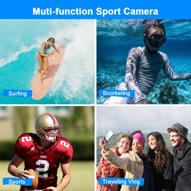 WDC901 3.5m Waterproof 48MP HD Dual Screen Outdoor Sports Digital Camera US Plug(Yellow) - Children Cameras by PMC TechLife | Online Shopping South Africa | PMC TechLife | Buy Now Pay Later Mobicred