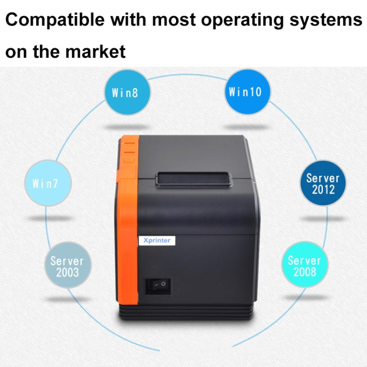 Xprinter XP-T58L 58mm Supermarket Cashier Receipt Thermal Printer, Spec: USB Port(UK Plug) - Printer by Xprinter | Online Shopping South Africa | PMC Jewellery | Buy Now Pay Later Mobicred