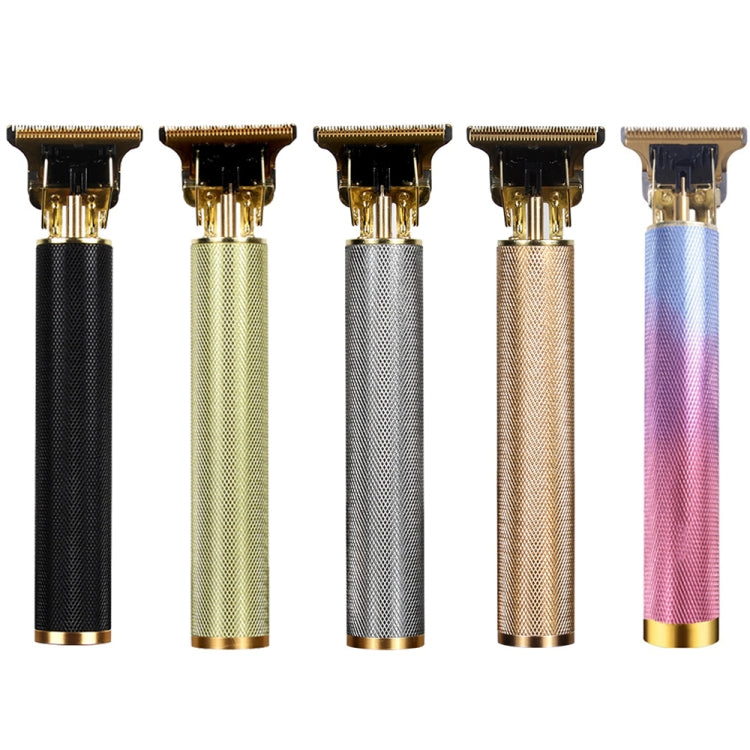 Hollow T-Shaped Steel Head Hair Trimmer USB Charging Carving Electric Hair Clipper, Color: Silver - free shipping - PMC TechLife - Order now!