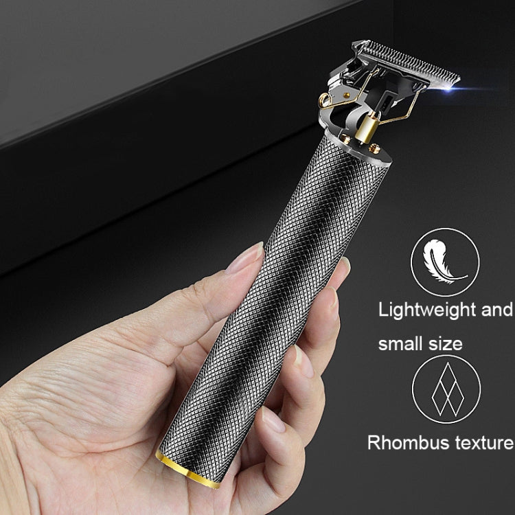 Hollow T-Shaped Steel Head Hair Trimmer USB Charging Carving Electric Hair Clipper, Color: Silver - free shipping - PMC TechLife - Order now!