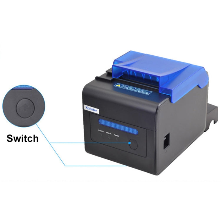 Xprinter XP-C300H 80mm Sound And Light Alarm Store Cashier Rreceipt Thermal Printer, Spec: USB+COM+LAN(UK Plug) - Receipt Printers by Xprinter | Online Shopping South Africa | PMC TechLife | Buy Now Pay Later Mobicred