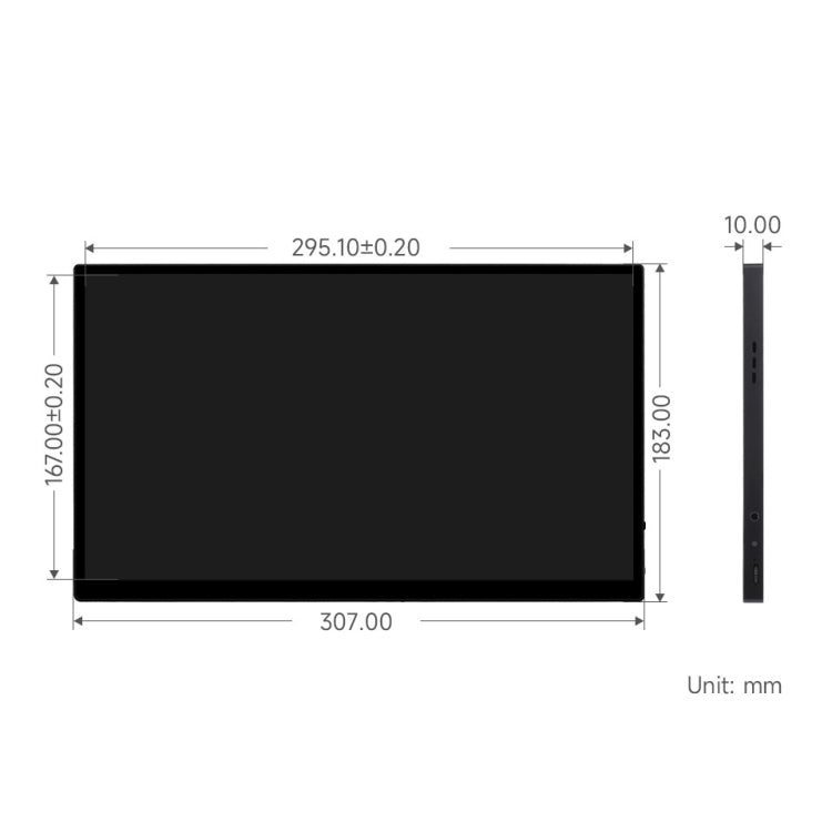 Waveshare 13.3 Inch 2K 2560×1440 HDMI/Type-C Display Interface AMOLED Touch Display(US Plug) - free shipping - PMC Jewellery - Order now!