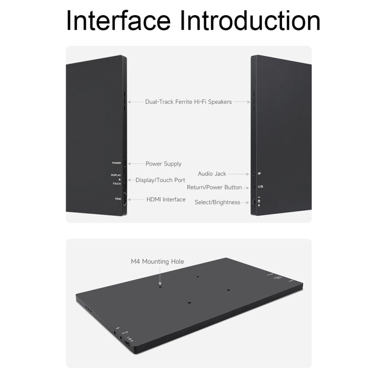 Waveshare 13.3 Inch 2K 2560×1440 HDMI/Type-C Display Interface AMOLED Touch Display(EU Plug) - free shipping - PMC Jewellery - Order now!