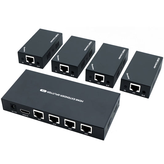 60m 1x4 HDMI Splitter POC Distribution Extender Supports 1080P@60Hz, Plug: US Plug - Splitter by PWAY | Online Shopping South Africa | PMC Jewellery