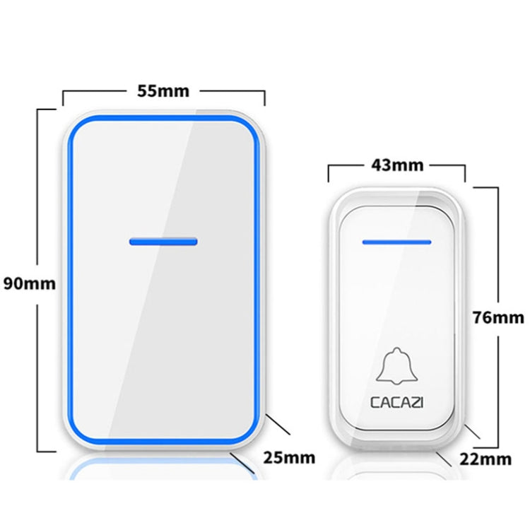 CACAZI Home Smart Digital Wireless Doorbell Remote Electronic Doorbell Elderly Pager, Style: UK Plug(White) - Wireless Doorbell by CACAZI | Online Shopping South Africa | PMC TechLife | Buy Now Pay Later Mobicred