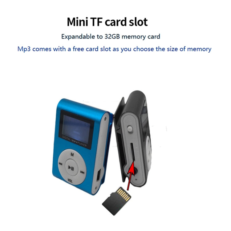 128M+Earphone+Cable Mini Lavalier Metal MP3 Music Player with Screen(Black) - MP3 Player by PMC TechLife | Online Shopping South Africa | PMC TechLife | Buy Now Pay Later Mobicred