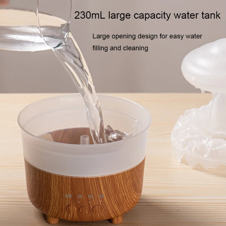 V50 Desktop Colorful Night Light Humidifier Wood Grain Water Drop Aroma Diffuser, Spec: EU Plug(Green) - free shipping - PMC TechLife - Order now!