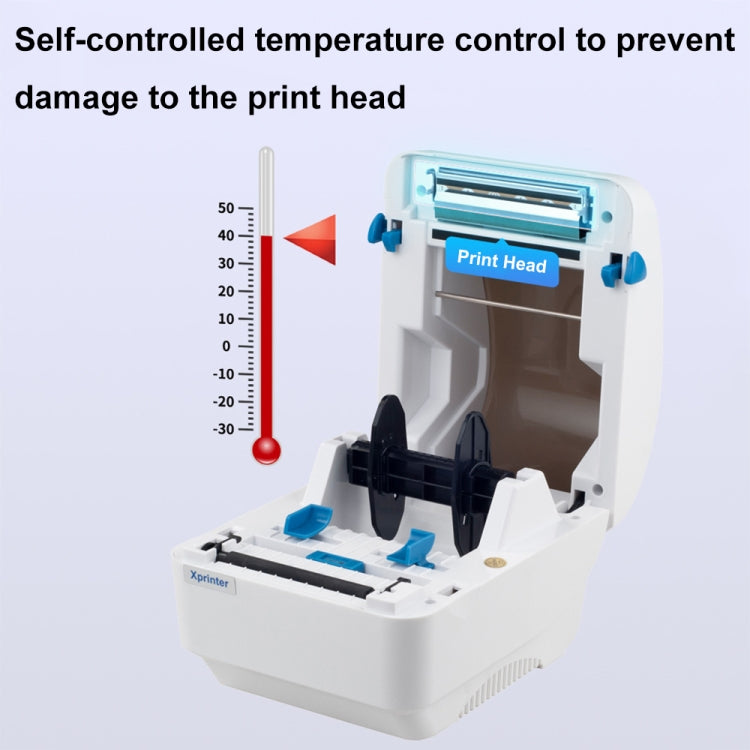 Xprinter XP-320B 80mm Thermal Barcode Supermarket Cashier Label Printer, Spec: USB+Bluetooth(UK Plug) - free shipping - PMC TechLife - Order now!