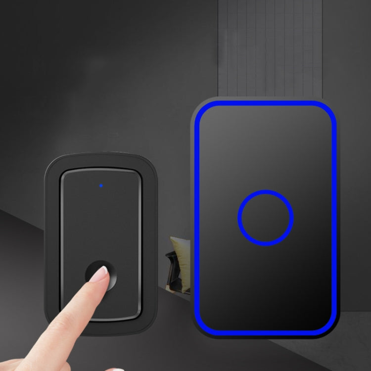 CACAZI  A19 1 For 3  Wireless Music Doorbell without Battery, EU Plug(Black) - Wireless Doorbell by CACAZI | Online Shopping South Africa | PMC TechLife | Buy Now Pay Later Mobicred
