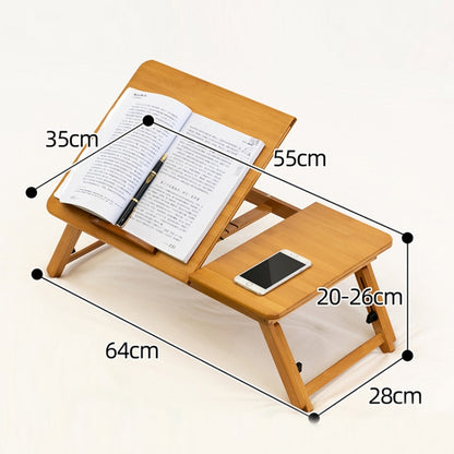 741ZDDNZ Bed Use Folding Height Adjustable Laptop Desk Dormitory Study Desk, Specification: Medium 64cm - Laptop Stand by PMC Jewellery | Online Shopping South Africa | PMC Jewellery | Buy Now Pay Later Mobicred