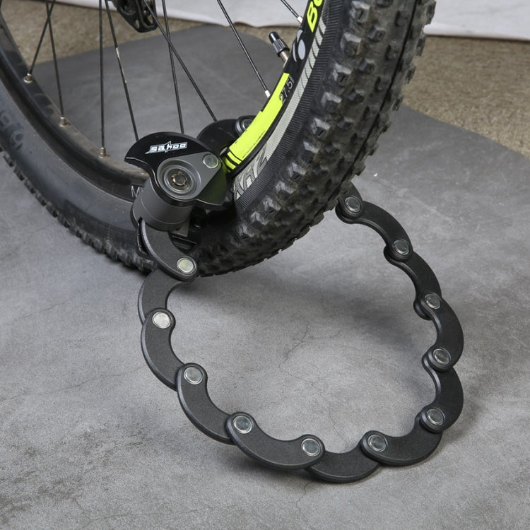 SAHOO Bicycle Anti-Theft Lock Mountain Bike Fixed Folding Lock Chain Lock Creative Hamburger Lock(Black) - free shipping - PMc TechLife - Order now!