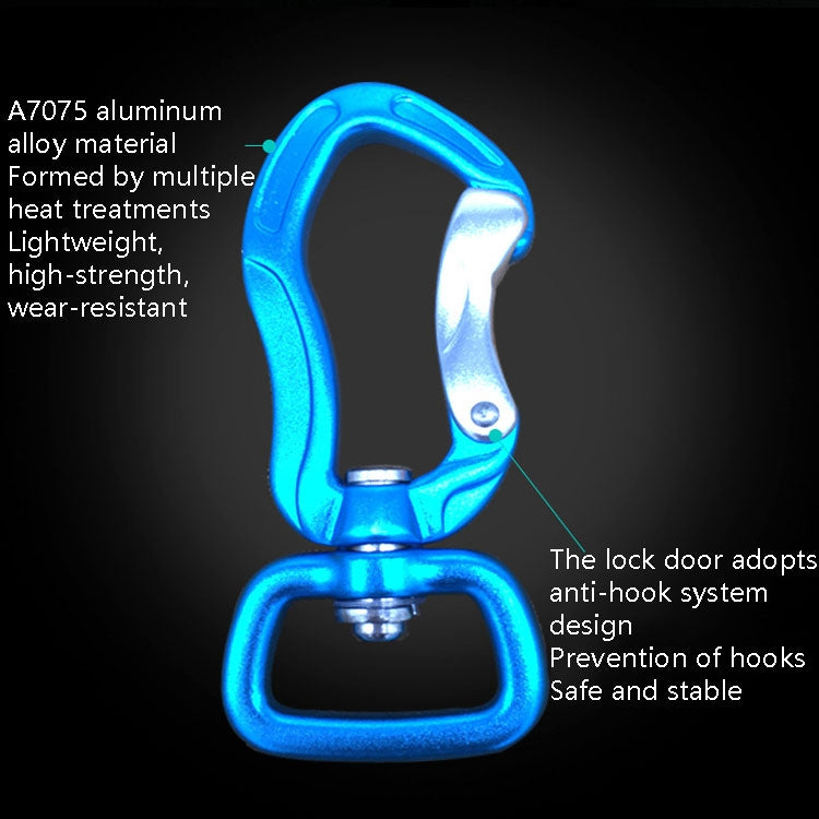 Rotating Ring Light Aluminum Alloy Mountaineering Hiking Fitness Pet Traction Safety Hook, Color and Style Random Delivery - Hooks by PMC TechLife | Online Shopping South Africa | PMC TechLife | Buy Now Pay Later Mobicred