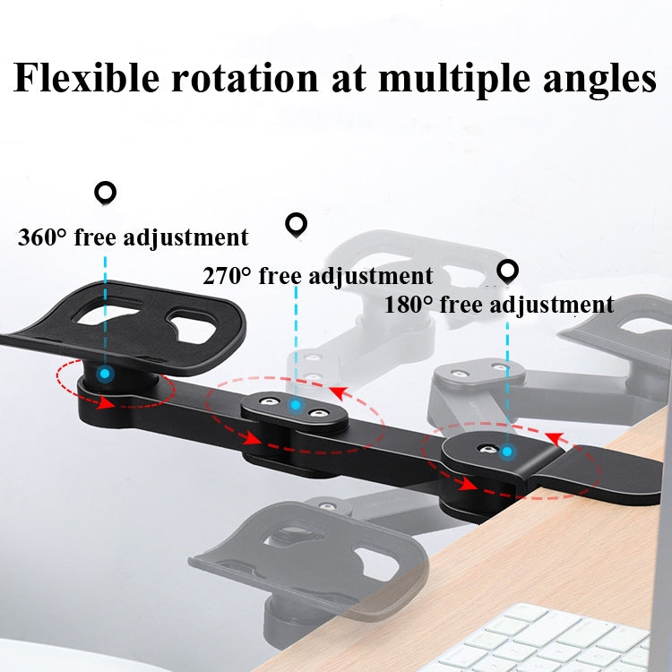 Vaydeer TJ2011 Computer Hand Bracket Mouse Pad Metal Lazy Arm Support Cantilever Wrist Pad(Black) - Other by Vaydeer | Online Shopping South Africa | PMC TechLife | Buy Now Pay Later Mobicred