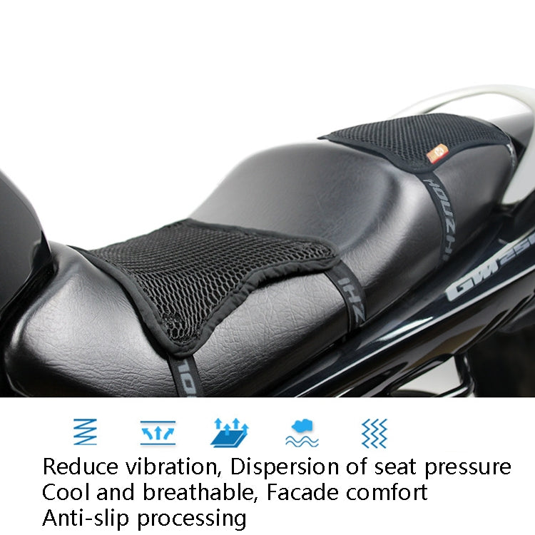 HOUZHI MTZT1010 Motorcycle Sun Insulation Cushion 3D Grid Breathable Sweating Cool Seat Cover, Style: Single Layer S - Seat Covers by PMC Jewellery | Online Shopping South Africa | PMC Jewellery | Buy Now Pay Later Mobicred