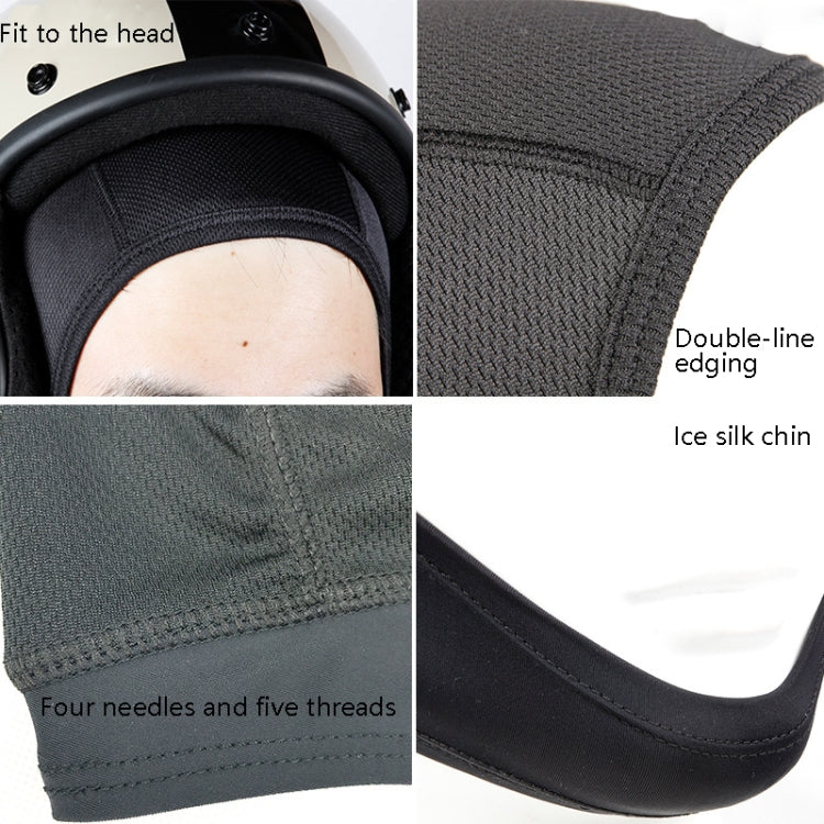 MTTT1040 Motorcycle Helmet Interior Cap Breathable Quick Dry Sunscreen Sweat-Absorbent Sports Head Cover, Size: L(Black) - Helmets by PMC TechLife | Online Shopping South Africa | PMC TechLife | Buy Now Pay Later Mobicred
