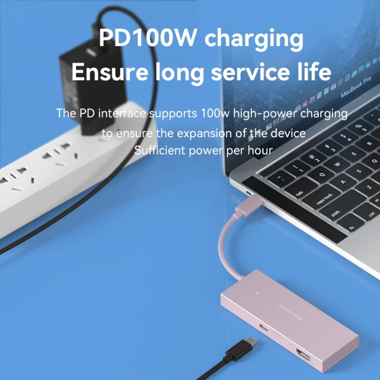 Blueendless 4K60Hz + Data Port Type-C Docking Station USB3.0 Splitter, Spec: 7-in-1 Card Reading Gray - free shipping - PMC Jewellery - Order now!