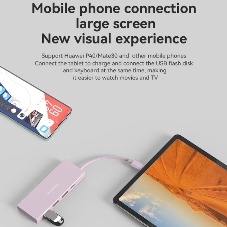 Blueendless 4K60Hz + Data Port Type-C Docking Station USB3.0 Splitter, Spec: 6-in-1 Gray - free shipping - PMC Jewellery - Order now!