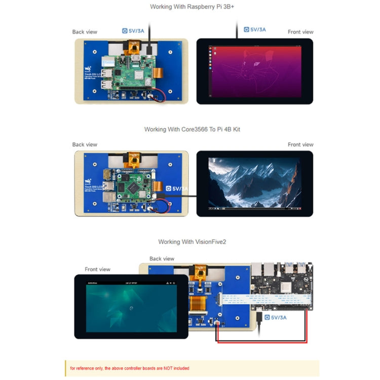 Waveshare 7 inch 800��480 IPS Capacitive Touch Display, DSI Interface, 5-Point Touch without Case - free shipping - PMC TechLife - Order now!