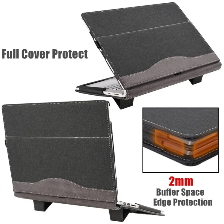 For Samsung Galaxy Book Pro 360 13.3 Inch Leather Laptop Anti-Fall Protective Case With Stand(Dark Blue) - free shipping - PMC Jewellery - Order now!