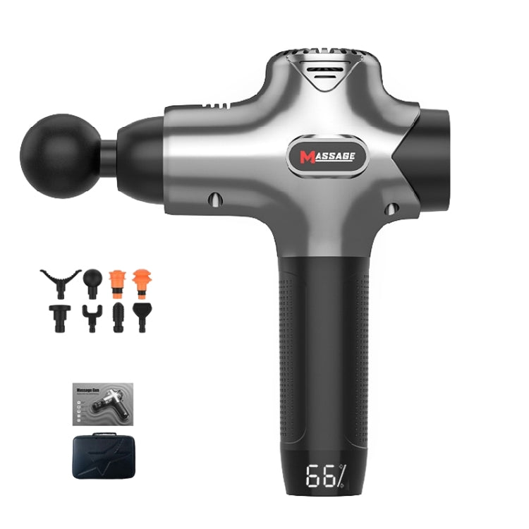 Y8-1 Fitness Massage Fascia Muscle Vibration Massager, Specification: Silver Gray(US Plug) - free shipping - PMC TechLife - Order now!