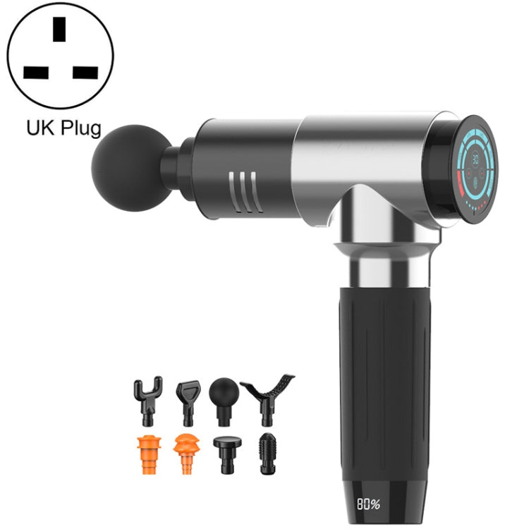 Y10 Fitness Massage Fascia Muscle Vibration Massager, Specification: 30 Gears Silver(UK Plug) - free shipping - PMC TechLife - Order now!