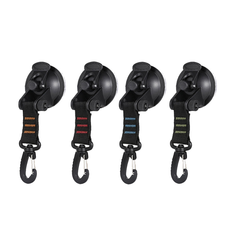 3 PCS Car Tent Suction Cup Home Users Outside Travel Portable Suction Cup Hook Round Carabiner(Red) - Tents & Accessories by PMC TechLife | Online Shopping South Africa | PMC TechLife | Buy Now Pay Later Mobicred