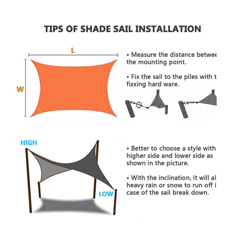 Outdoor Garden Sunshade Sail Waterproof Anti-UV Canopy, Size: 6m x 6m(Beige) - free shipping - PMC TechLife - Order now!