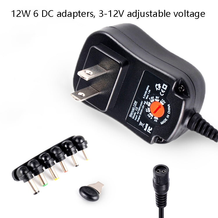 C5 3-12V 12W Adjustable Voltage Regulated Switch Power Supply Power Adapter Multifunction Charger With DC Tips(US Plug) - AC Adapers by PMC TechLife | Online Shopping South Africa | PMC TechLife | Buy Now Pay Later Mobicred