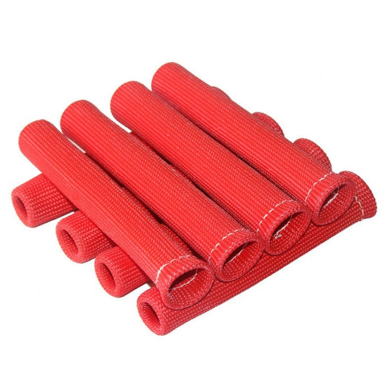 8 PCS / Set High-Temperature Car Spark Plug Protective Cover Spark Plug Heat Shield(Red) - Sound & Heat Insulation Cotton by PMC Jewellery | Online Shopping South Africa | PMC Jewellery | Buy Now Pay Later Mobicred