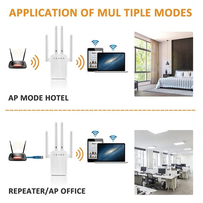 M-95B 300M Repeater WiFi Booster Wireless Signal Expansion Amplifier(White - US Plug) - Broadband Amplifiers by PMC Jewellery | Online Shopping South Africa | PMC Jewellery | Buy Now Pay Later Mobicred