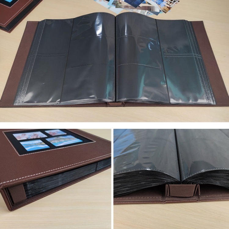 6 Inch 600 Sheets Leather Cover Photo Album Family Photo Album Storage Book(Dark Brown) - Photo Albums & Photo Frames by PMc TechLife | Online Shopping South Africa | PMc TechLife | Buy Now Pay Later Mobicred