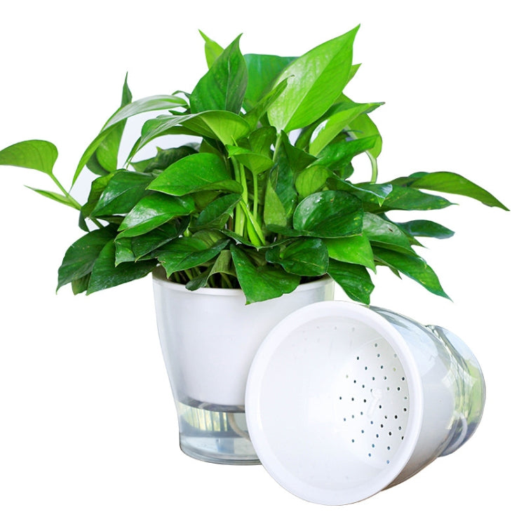 Fully Transparent Hydroponic Flower Pots Water Level Visible Non-Broken Glue Self-Absorbent Plastic Flower Pots, Size: W03 Caliber 11cm(Full Transparency) - Flower Pots & Planters by PMc TechLife | Online Shopping South Africa | PMc TechLife | Buy Now Pay Later Mobicred