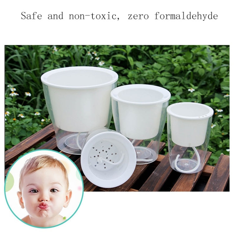 Fully Transparent Hydroponic Flower Pots Water Level Visible Non-Broken Glue Self-Absorbent Plastic Flower Pots, Size: W09 Caliber 17.5cm(Full Transparency) - Flower Pots & Planters by PMc TechLife | Online Shopping South Africa | PMc TechLife | Buy Now Pay Later Mobicred