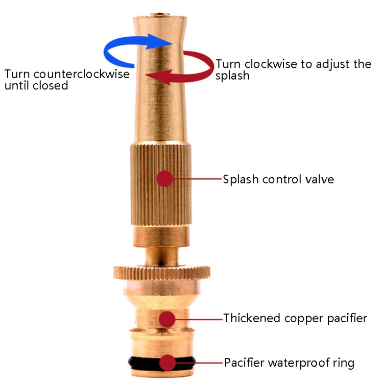 3 PCS Car Wash High Pressure Copper Straight Sprinkler House Garden Wishing Ground Sprinkler, Specification: Pacifier - Car washing supplies by PMC TechLife | Online Shopping South Africa | PMC TechLife | Buy Now Pay Later Mobicred